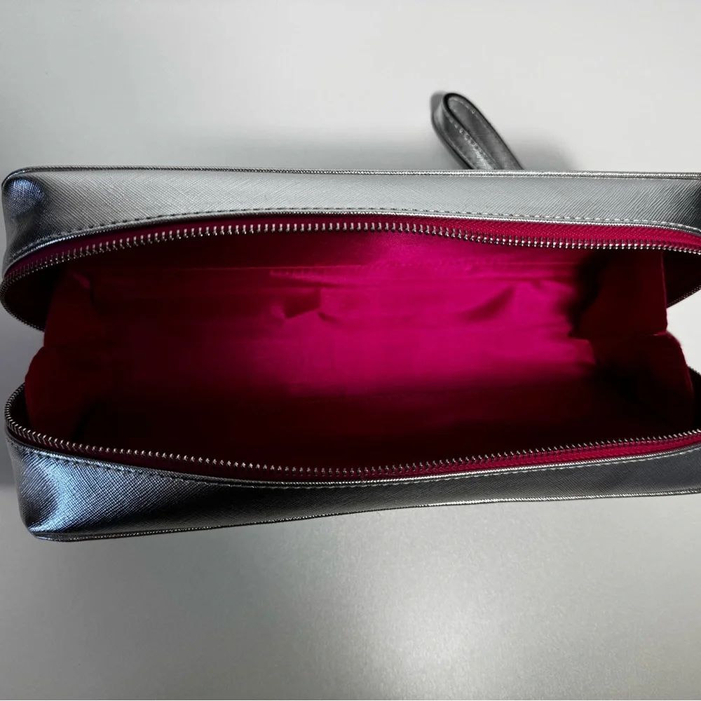 Soto Massini Milano Silver Metallic Ballet Clutch Bag